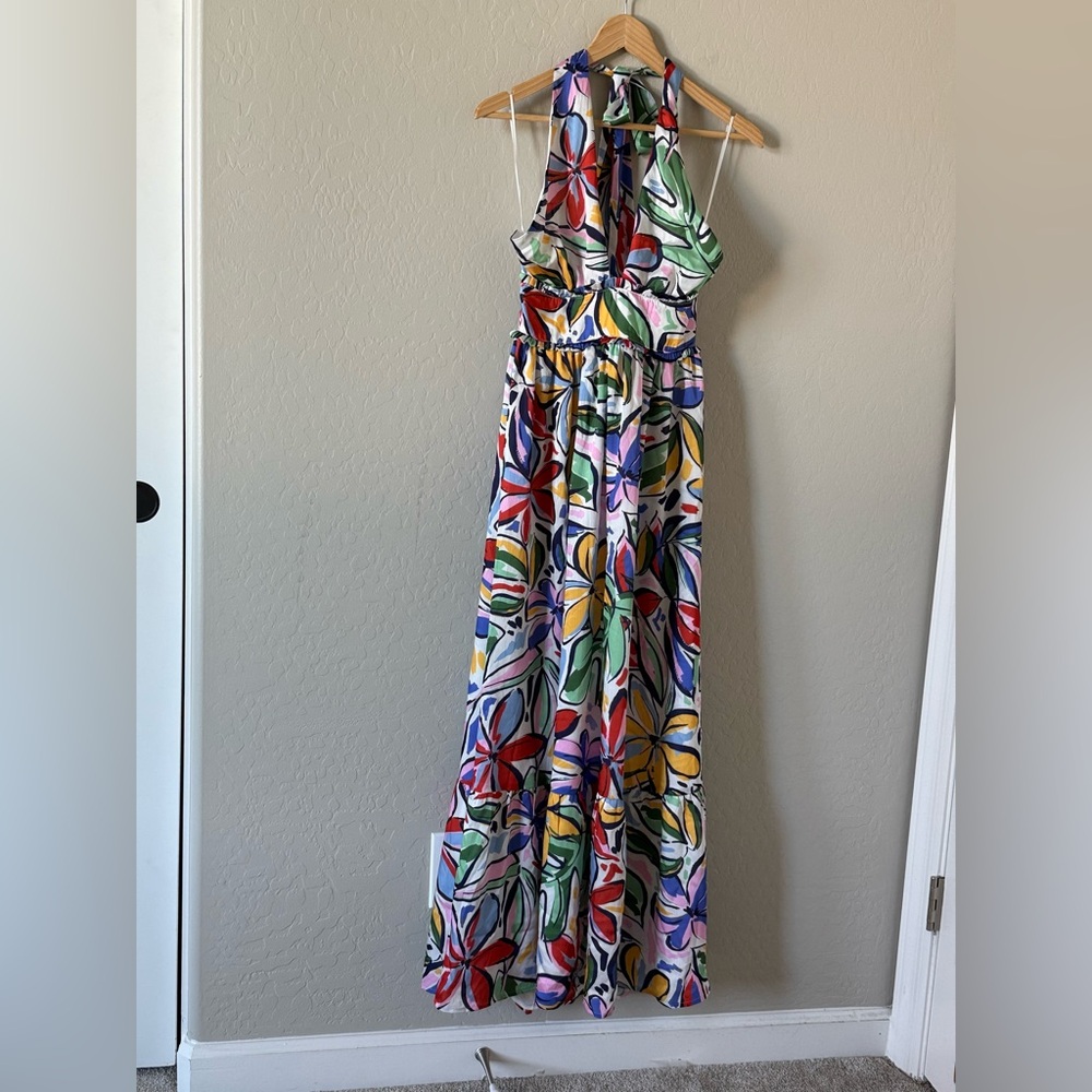 NWT Women's Sugarlips Hannah Floral Halter Maxi Dress - Small